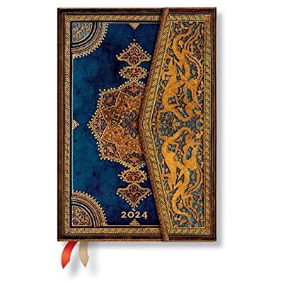 Paperblanks Safavid Indigo (Safavid Binding Art) Mini Verso 12-month Dayplanner 2024 Paperblanks Safavid Indigo (Safavid Binding Art) Mini Verso 12-month Dayplanner 2024