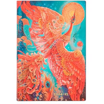 Paperblanks 13-Mois Flexis 2025 Oiseau de Feu Mini HOR Paperblanks 13-Mois Flexis 2025 Oiseau de Feu Mini HOR