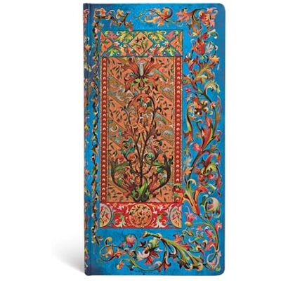 Paperblanks Carnet rigide Bleu Delphine Slim Ligné 176p.: Lined Slim Paperblanks Carnet rigide Bleu Delphine Slim Ligné 176p.: Lined Slim