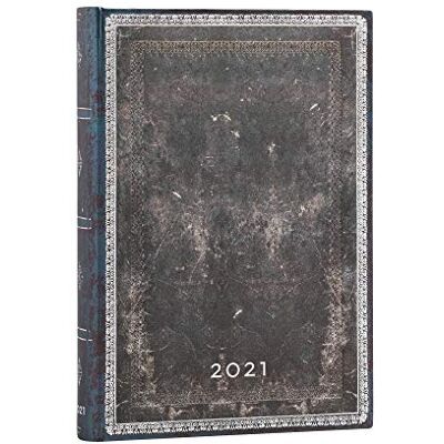 Paperblanks 12-månadskalender 2021 midnattsstål Dagsöversikt Midi (130 × 180 mm), DD6699-6 Paperblanks 12-månadskalender 2021 midnattsstål Dagsöversikt Midi (130 × 180 mm), DD6699-6