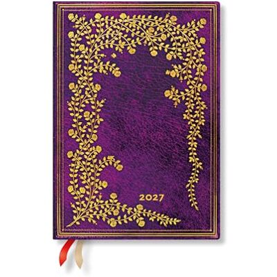 Paperblanks 2027 New York Rose (Gilded Age) Midi 12-Month Hardcover Dayplanner (Elastic Band Closure) Horizontal Paperblanks 2027 New York Rose (Gilded Age) Midi 12-Month Hardcover Dayplanner (Elastic Band Closure) Horizontal