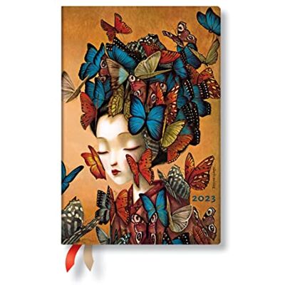 Paperblanks Madame Butterfly (Esprit de Lacombe) Mini Dayplanner 2023: Softcover, flexi binding, Horizontal Layout, 100 gsm, no closure Paperblanks Madame Butterfly (Esprit de Lacombe) Mini Dayplanner 2023: Softcover, flexi binding, Horizontal Layout, 100 gsm, no closure
