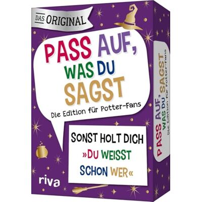 RIVA Pass auf, was du sagst Die Edition für Potter-Fans: Sonst holt dich 'Du weißt schon wer' Das Original. Tolles Geschenk für alle Potterheads. Ab 10: 7 RIVA Pass auf, was du sagst Die Edition für Potter-Fans: Sonst holt dich 'Du weißt schon wer' Das Original. Tolles Geschenk für alle Potterheads. Ab 10: 7
