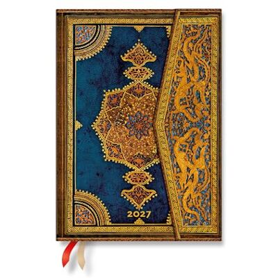 Paperblanks 2027 Safavid Indigo (Safavid Binding Art) Midi 12-Month Hardcover Dayplanner (Wrap Closure) Horizontal Paperblanks 2027 Safavid Indigo (Safavid Binding Art) Midi 12-Month Hardcover Dayplanner (Wrap Closure) Horizontal