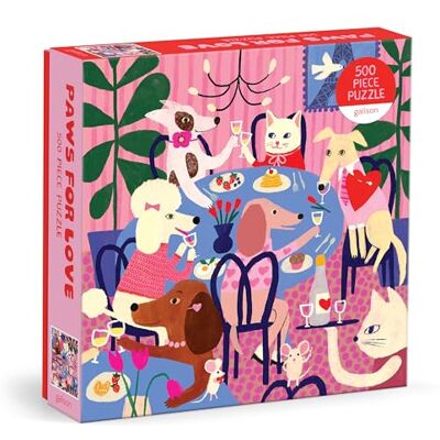 Galison Paws for Love 500 Piece Puzzle Galison Paws for Love 500 Piece Puzzle