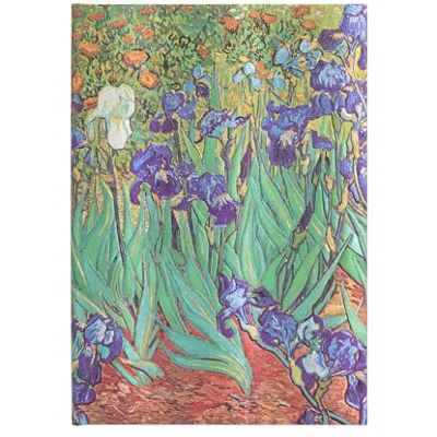 Paperblanks Carnet rigide Iris de Van Gogh Midi Ligné 144p.: Hardcover, 120 gsm, ribbon marker, memento pouch, elastic closure, book edge printing Paperblanks Carnet rigide Iris de Van Gogh Midi Ligné 144p.: Hardcover, 120 gsm, ribbon marker, memento pouch, elastic closure, book edge printing