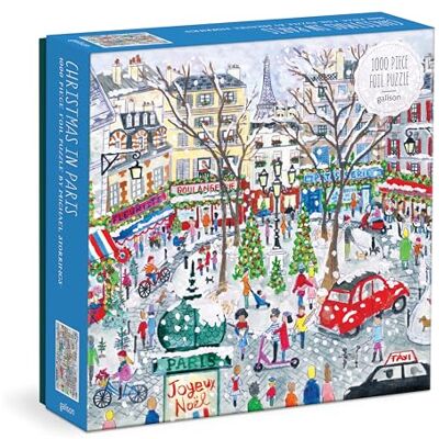 Galison Michael Storrings Christmas in Paris 1000 Piece Foil Puzzle Galison Michael Storrings Christmas in Paris 1000 Piece Foil Puzzle