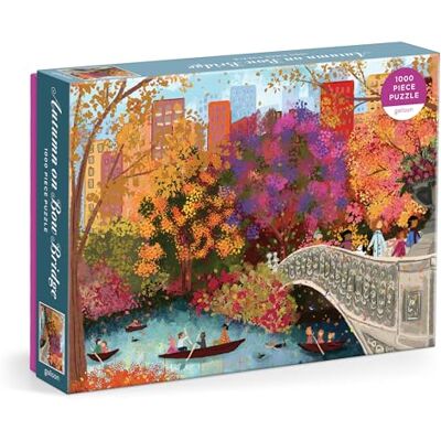 Galison Joy Laforme Autumn on Bow Bridge 1000 Piece Puzzle Galison Joy Laforme Autumn on Bow Bridge 1000 Piece Puzzle