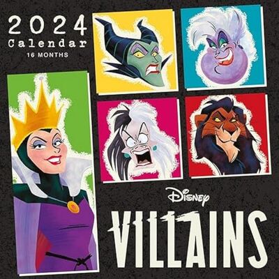 Pyramid Disney Villains Calendar 2024 – mån att se planner 30 cm x 30 cm, Disney presenter för kvinnor, män och barn, barnkalender – officiella varor Pyramid Disney Villains Calendar 2024 – mån att se planner 30 cm x 30 cm, Disney presenter för kvinnor, män och barn, barnkalender – officiella varor