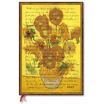 Paperblanks 2027 Van Gogh, Sunflowers (Embellished Manuscripts Collection) Grande 12-Month Hardcover Dayplanner (Elastic Band Closure) Vertical Paperblanks 2027 Van Gogh, Sunflowers (Embellished Manuscripts Collection) Grande 12-Month Hardcover Dayplanner (Elastic Band Closure) Vertical