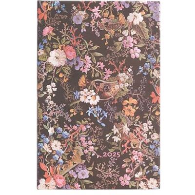 Paperblanks Floralia (William Kilburn) Maxi 12-month Vertical Hardback Dayplanner 2025 (Elastic Band Closure): tydzień na dwóch stronach, zamykany na gumkę, papier 100 gsm Paperblanks Floralia (William Kilburn) Maxi 12-month Vertical Hardback Dayplanner 2025 (Elastic Band Closure): tydzień na dwóch stronach, zamykany na gumkę, papier 100 gsm
