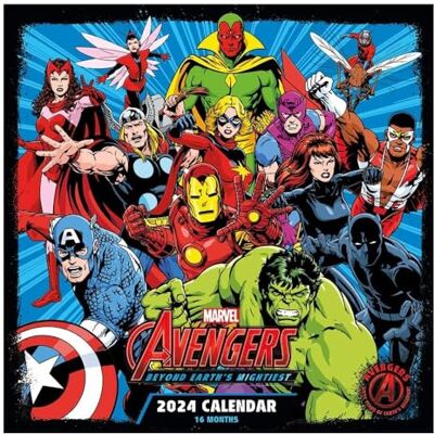 Pyramid Marvel Avengers kalender 2024 – månad till en vy planerare 30 cm x 30 cm, Marvel presenter för män och kvinnor, Marvel-gåvor för pojkar och flickor, barnkalender – officiella varor Pyramid Marvel Avengers kalender 2024 – månad till en vy planerare 30 cm x 30 cm, Marvel presenter för män och kvinnor, Marvel-gåvor för pojkar och flickor, barnkalender – officiella varor