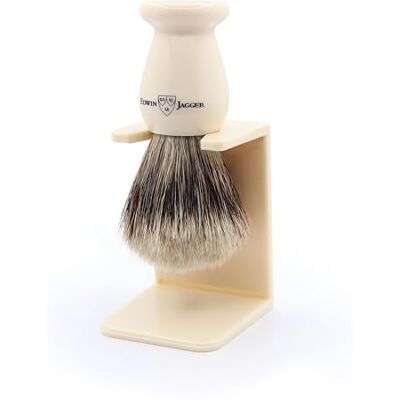 Edwin Jagger Traditionell engelsk faux Ivory Best Badger Hair Shaving Brush – medium Edwin Jagger Traditionell engelsk faux Ivory Best Badger Hair Shaving Brush – medium
