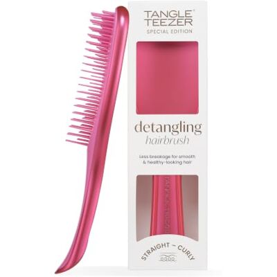 Tangle Teezer Ultimate Detangler hårborste – För vått och torrt hår – Detangling Brush för alla typer av hår – Borsttänder i två nivåer reducerar hårbrott och eliminerar knutar – Metallisk chockrosa Tangle Teezer Ultimate Detangler hårborste – För vått och torrt hår – Detangling Brush för alla typer av hår – Borsttänder i två nivåer reducerar hårbrott och eliminerar knutar – Metallisk chockrosa