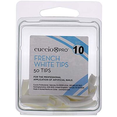 Cuccio French Manicure 50 tlg vita spetsar, storlek 10 Cuccio French Manicure 50 tlg vita spetsar, storlek 10