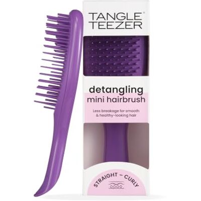 Tangle Teezer Mini Ultimate Detangler – För vått och torrt hår – Detangling Brush för alla hårtyper – Perfekt borste för barn och på resan – Mättad lila Tangle Teezer Mini Ultimate Detangler – För vått och torrt hår – Detangling Brush för alla hårtyper – Perfekt borste för barn och på resan – Mättad lila