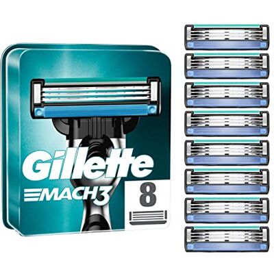 Gillette Mach3 Rakblad för Män, Paket av 8 Gillette Mach3 Rakblad för Män, Paket av 8