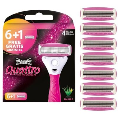 Wilkinson Sword Quattro för Kvinnor Rakblad Paket med 7 Wilkinson Sword Quattro för Kvinnor Rakblad Paket med 7