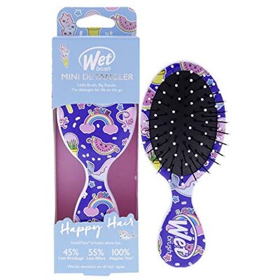 Wet Brush WetBrush Mini Happy Hair Ultramjuk borst resa perfekt borste lämplig för alla hårtyper fantasi Wet Brush WetBrush Mini Happy Hair Ultramjuk borst resa perfekt borste lämplig för alla hårtyper fantasi