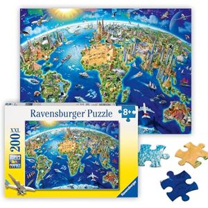 Ravensburger 12722-200 bitar XXL Barnpussel från 8 år perfekt ålderspassning Världens landmärken en rolig aktivitet för familjen och barnen Ravensburger 12722-200 bitar XXL Barnpussel från 8 år perfekt ålderspassning Världens landmärken en rolig aktivitet för familjen och barnen