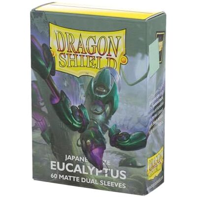 Dragon Matte Dual Japanese Size Card Sleeves 60 CT Smooth & Tough Premium TCG Sleeves Compatible with Yu-Gi-Oh, Naruto, Cardfight & Vanguard Eucalyptus Dragon Matte Dual Japanese Size Card Sleeves 60 CT Smooth & Tough Premium TCG Sleeves Compatible with Yu-Gi-Oh, Naruto, Cardfight & Vanguard Eucalyptus