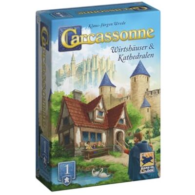 Hans im Glück Carcassonne – värdshus och katedraler (upplaga 2025), 1. Förlängning, familjespel, 2–6 spelare, 7 år, 45 minuter, tyska Hans im Glück Carcassonne – värdshus och katedraler (upplaga 2025), 1. Förlängning, familjespel, 2–6 spelare, 7 år, 45 minuter, tyska