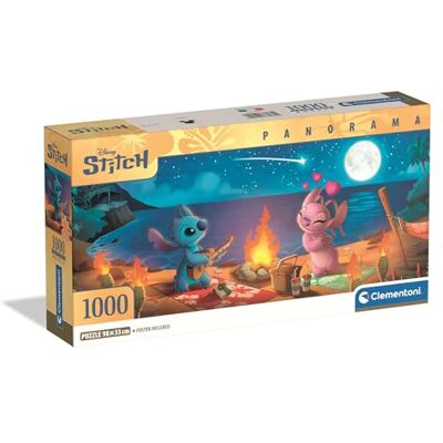 Clementoni Modell 37061 Pussel - Disney Stitch Panorama 1000 Del Clementoni Modell 37061 Pussel - Disney Stitch Panorama 1000 Del