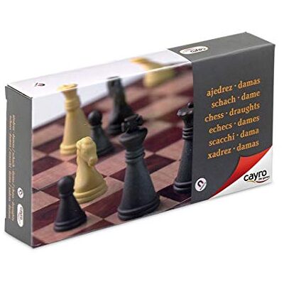 Cayro – schack och dam – från 7 år – magnetiska chips – 2 brädspel i 1 – barn och vuxna – vikbar bräda att ta med – 2 spelare Cayro – schack och dam – från 7 år – magnetiska chips – 2 brädspel i 1 – barn och vuxna – vikbar bräda att ta med – 2 spelare