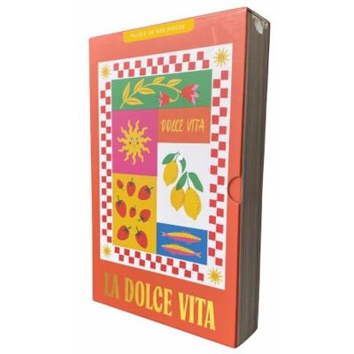 Professor PUZZLE Pussel 500 bitar La Dolce Vita vuxenpussel med detaljer och ljusa färger bokformad låda Professor PUZZLE Pussel 500 bitar La Dolce Vita vuxenpussel med detaljer och ljusa färger bokformad låda