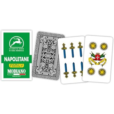 Modiano 300034 Familjekort i napolitanska kort, grön Modiano 300034 Familjekort i napolitanska kort, grön