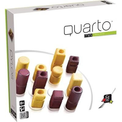 Gigamic , Quarto Mini Familjespel i trä 2 spelare från 8+ år och uppåt Tyska Flerspråkig Gigamic , Quarto Mini Familjespel i trä 2 spelare från 8+ år och uppåt Tyska Flerspråkig