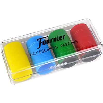 Fournier F06513 130012228 Ludo Parchis-tillbehör (4 spelar), färgglada, Fournier F06513 130012228 Ludo Parchis-tillbehör (4 spelar), färgglada,