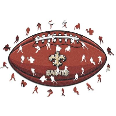 ICONIC Puzzles - New Orleans Saints Fotboll med Logo - Träpussel L ICONIC Puzzles - New Orleans Saints Fotboll med Logo - Träpussel L