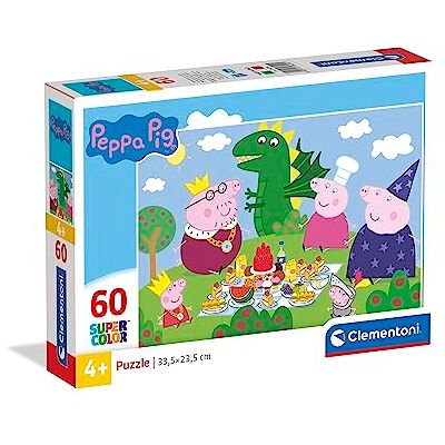 Clementoni 26204 Supercolor Pussel Peppa Pig 60 Bitar, 4-6 år, Pussel För Barn Clementoni 26204 Supercolor Pussel Peppa Pig 60 Bitar, 4-6 år, Pussel För Barn