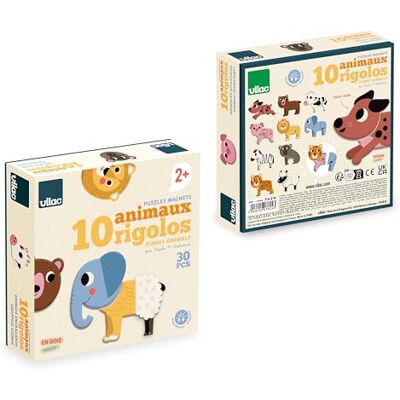 Vilac Roliga magneter Ingela P. Arrhenius kreativa spel 30 trämagneter för 10 djur + 1 förvaringslåda i kartong träleksak från 2 år 7624 Vilac Roliga magneter Ingela P. Arrhenius kreativa spel 30 trämagneter för 10 djur + 1 förvaringslåda i kartong träleksak från 2 år 7624