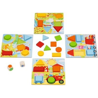 goki 56760 set med 30 geometriska färgkuber 17,5 x 17,5 cm i trä, kartong goki 56760 set med 30 geometriska färgkuber 17,5 x 17,5 cm i trä, kartong