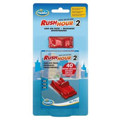 ThinkFun 76614 Rush Hour 2 expansion för den ursprungliga Rush Hour. Med nya utmaningar för pojkar och flickor i åldern 8 och över. ThinkFun 76614 Rush Hour 2 expansion för den ursprungliga Rush Hour. Med nya utmaningar för pojkar och flickor i åldern 8 och över.