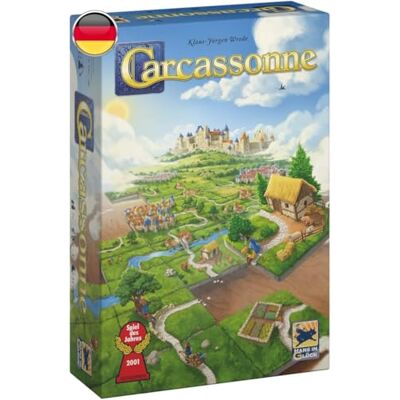 Hans im Glück , UNBOX Now, Carcassonne V3.0, grundspel, familjespel, år 2001, 2-5 spelare, från 7+ år, 35 minuters speltid, tyska Hans im Glück , UNBOX Now, Carcassonne V3.0, grundspel, familjespel, år 2001, 2-5 spelare, från 7+ år, 35 minuters speltid, tyska