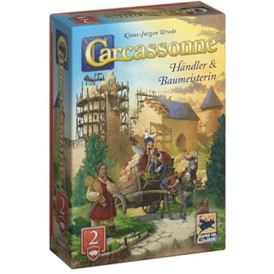 Hans im Glück Carcassonne – återförsäljare och byggmästare (upplaga 2025), 2. Förlängning, familjespel, 2–6 spelare, 7 år, 45 minuter, tyska Hans im Glück Carcassonne – återförsäljare och byggmästare (upplaga 2025), 2. Förlängning, familjespel, 2–6 spelare, 7 år, 45 minuter, tyska