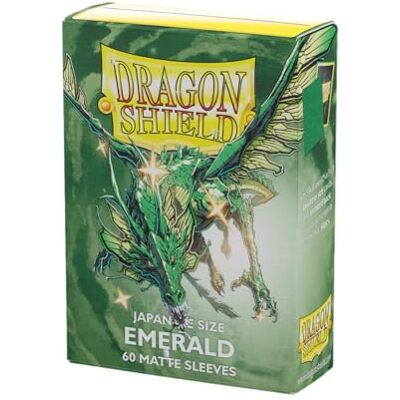 Dragon Japanese Size Card Matte Sleeves 60 CT Smooth & Tough Premium TCG Sleeves Compatible with Yu-Gi-Oh, Naruto, Cardfight & Vanguard Emerald Dragon Japanese Size Card Matte Sleeves 60 CT Smooth & Tough Premium TCG Sleeves Compatible with Yu-Gi-Oh, Naruto, Cardfight & Vanguard Emerald