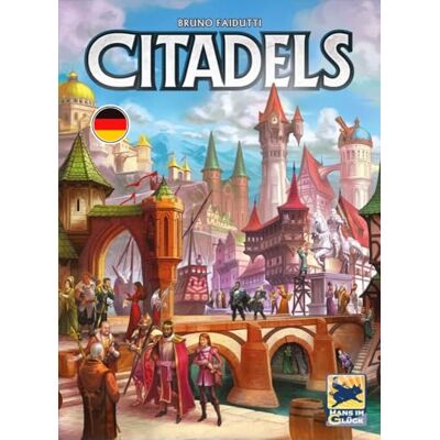 Hans im Glück , Citadels (2023), familjespel, kortspel, 2–8 spelare, från 10+ år, 30–60 minuter, tyska Hans im Glück , Citadels (2023), familjespel, kortspel, 2–8 spelare, från 10+ år, 30–60 minuter, tyska