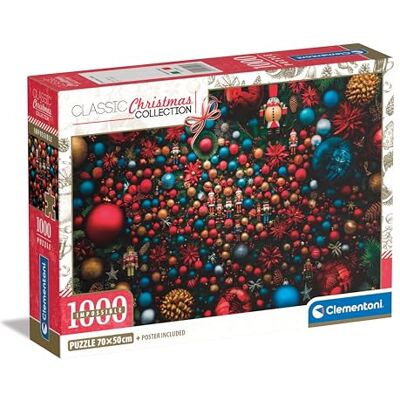 Clementoni 39926 Omöjliga julvibbar 1 000 delar-kompakt låda, affisch ingår, vuxna 14-99 år, present till män/kvinnor, hård sticksåg, svårt pussel, tillverkad i Italien, flerfärgad Clementoni 39926 Omöjliga julvibbar 1 000 delar-kompakt låda, affisch ingår, vuxna 14-99 år, present till män/kvinnor, hård sticksåg, svårt pussel, tillverkad i Italien, flerfärgad