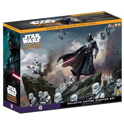 Asmodee Atomic Mass Games Star Wars: Legion Galactic Empire Starter Set Miniature Game Starter Set, Compatible With Star Wars Legion, Darth Vader, 37 Miniatures 2 Players 90 Minutes Asmodee Atomic Mass Games Star Wars: Legion Galactic Empire Starter Set Miniature Game Starter Set, Compatible With Star Wars Legion, Darth Vader, 37 Miniatures 2 Players 90 Minutes