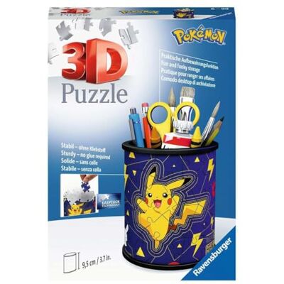 Ravensburger 3D Puzzle 11257 – Utensilo Pokémon Pikachu – 54 delar – pennhållare för Pokémon-fans från 6 år, skrivbordsorganisatör för barn, Pokémon gåva Ravensburger 3D Puzzle 11257 – Utensilo Pokémon Pikachu – 54 delar – pennhållare för Pokémon-fans från 6 år, skrivbordsorganisatör för barn, Pokémon gåva