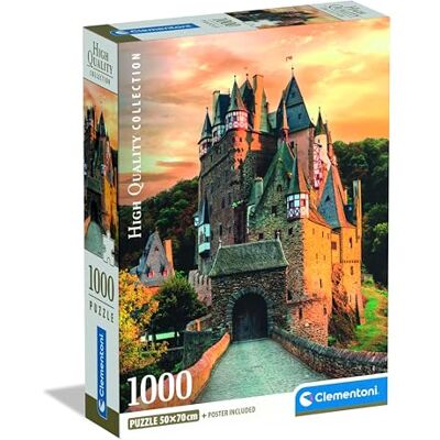 Clementoni Pussel 1000 bitar Golden Hour at Eltz Castle 14 år och uppåt Fairy Castle brädspel, solnedgång presentidé Clementoni Pussel 1000 bitar Golden Hour at Eltz Castle 14 år och uppåt Fairy Castle brädspel, solnedgång presentidé