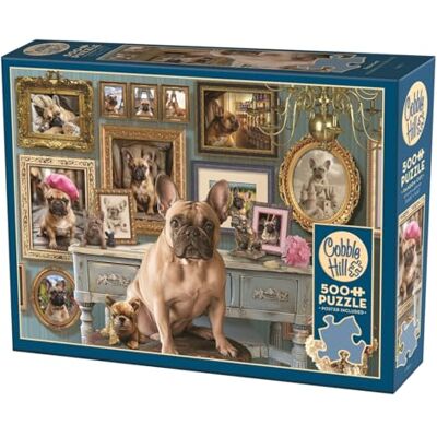Cobble Hill 3845111 fransk bulldog, 500 bitar pussel inklusive pusselaffisch för vuxna och barn från 12 år, hundpussel, reputgåva Cobble Hill 3845111 fransk bulldog, 500 bitar pussel inklusive pusselaffisch för vuxna och barn från 12 år, hundpussel, reputgåva
