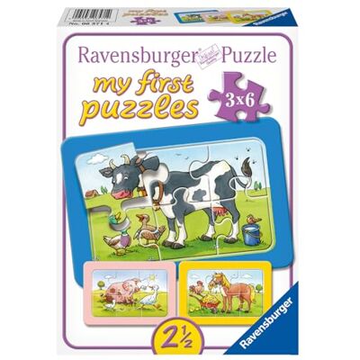 Ravensburger 06571-3x6 bitar Barnpussel från 2 år Mitt första pussel Bra djurvänner en rolig aktivitet för familjen och barnen Ravensburger 06571-3x6 bitar Barnpussel från 2 år Mitt första pussel Bra djurvänner en rolig aktivitet för familjen och barnen