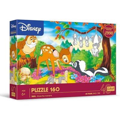 Trefl Disney, Bambi och skogens vänner Pussel 160 bitar Färgglatt pussel med figurer från tecknad serie om Bambi, Lek för barn över 6 år Trefl Disney, Bambi och skogens vänner Pussel 160 bitar Färgglatt pussel med figurer från tecknad serie om Bambi, Lek för barn över 6 år