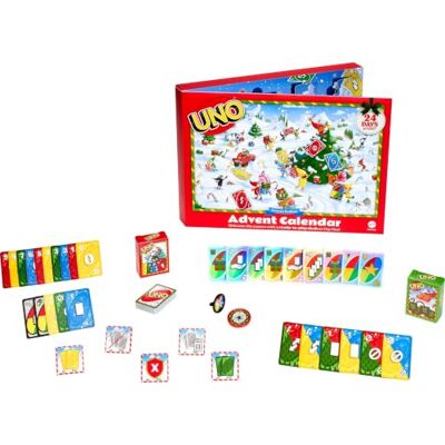 Mattel adventskalender, 7+, 2-4 spelare Adventskalender för barn och vuxna med komplett UNO-kortlek och spelpjäser för 2-4 spelare, JNL24 Mattel adventskalender, 7+, 2-4 spelare Adventskalender för barn och vuxna med komplett UNO-kortlek och spelpjäser för 2-4 spelare, JNL24