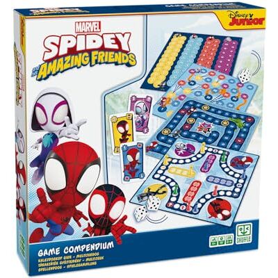 Shuffle Game Compendium Disney Spidey and Friends.Brädspel samling för pojkar och flickor från 5 år. Shuffle Game Compendium Disney Spidey and Friends.Brädspel samling för pojkar och flickor från 5 år.